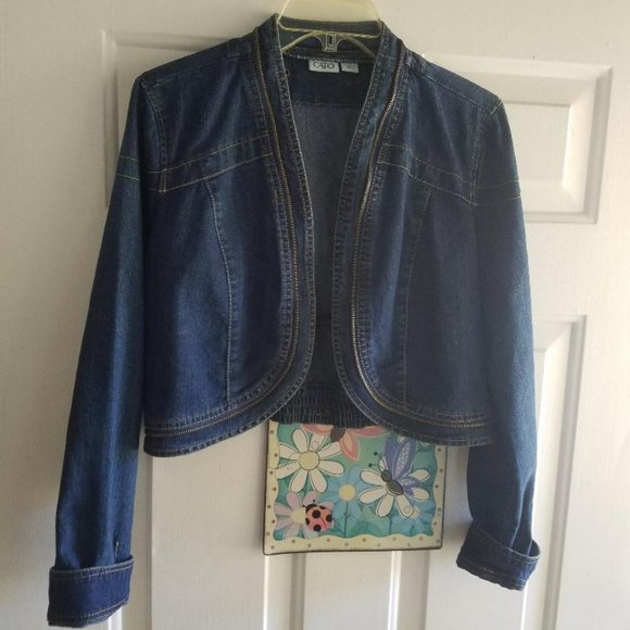 Cato Jackets & Blazers - Cato blue jean bolero cropped jacket L 1018J